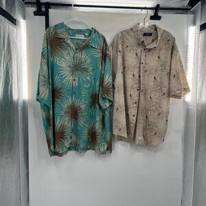 2 Printed button down shirts Size 2X